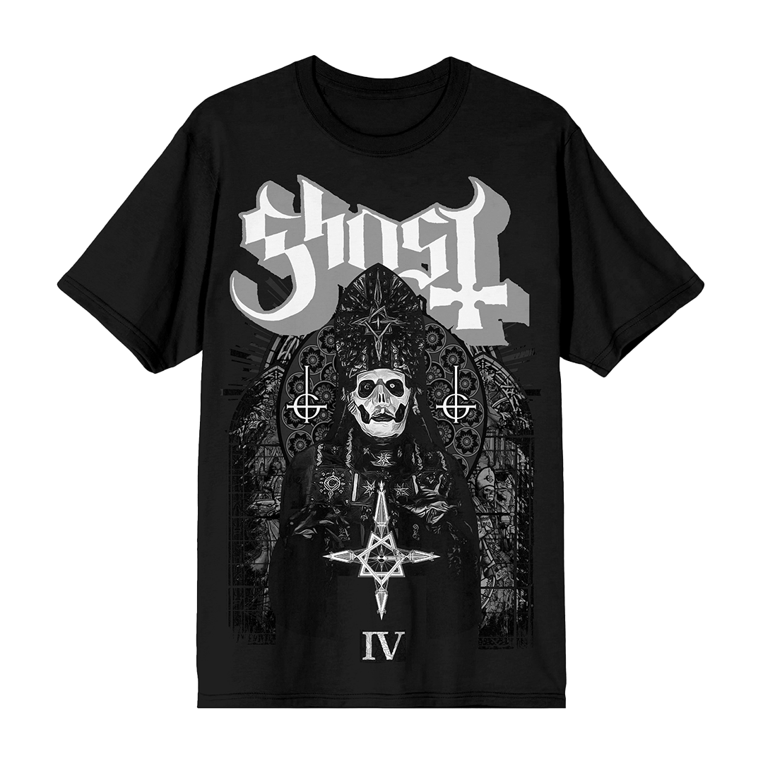 GHOST “STAINED GLASS” LIMITED EDITION EXCLUSIVE T-SHIRT Revolver Magazine