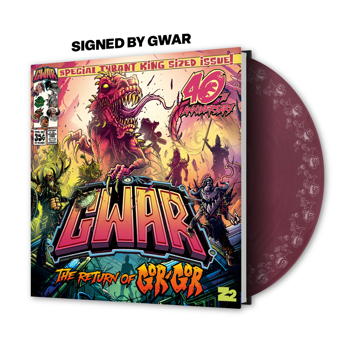 GWAR "The Return of Gor Gor" [Signed Platinum Edition Comic Book + Vinyl LP] (Limited Edition Fruit Punch) - Mainstay Entertainment