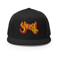 Ghost - Logo Flat Brim Trucker Hat - Mainstay Entertainment