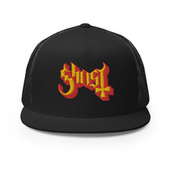 Ghost "Logo" Flat Brim Trucker Hat