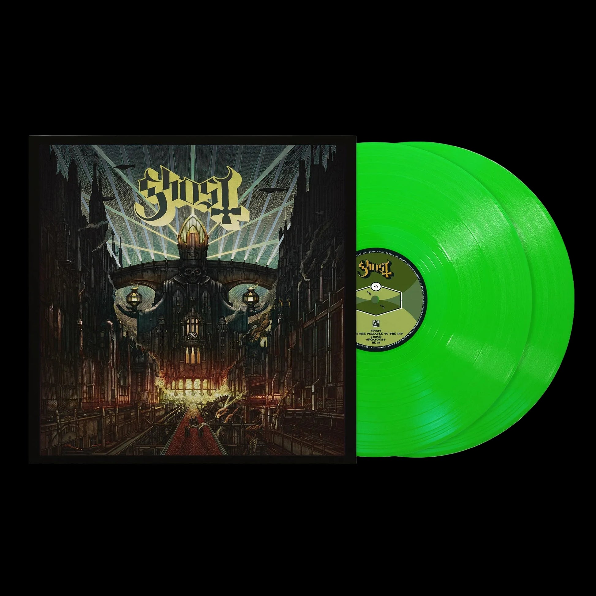 Ghost "Meliora" 10th Anniversary Deluxe 2xLP Neon Green Vinyl - Mainstay Entertainment