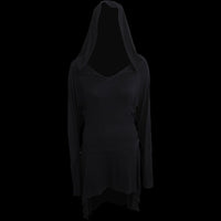 Gothic Elegance "Black Widow Gothic Hooded" Long Sleeve Dress - Mainstay Entertainment