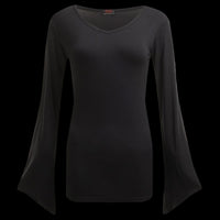Gothic Elegance "V Neck Goth Sleeve" Long Sleeve Shirt - Mainstay Entertainment