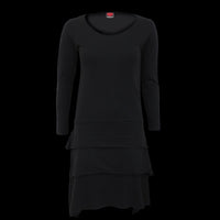 Gothic Rock "Layered Skirt" Long Sleeve Dress - Mainstay Entertainment