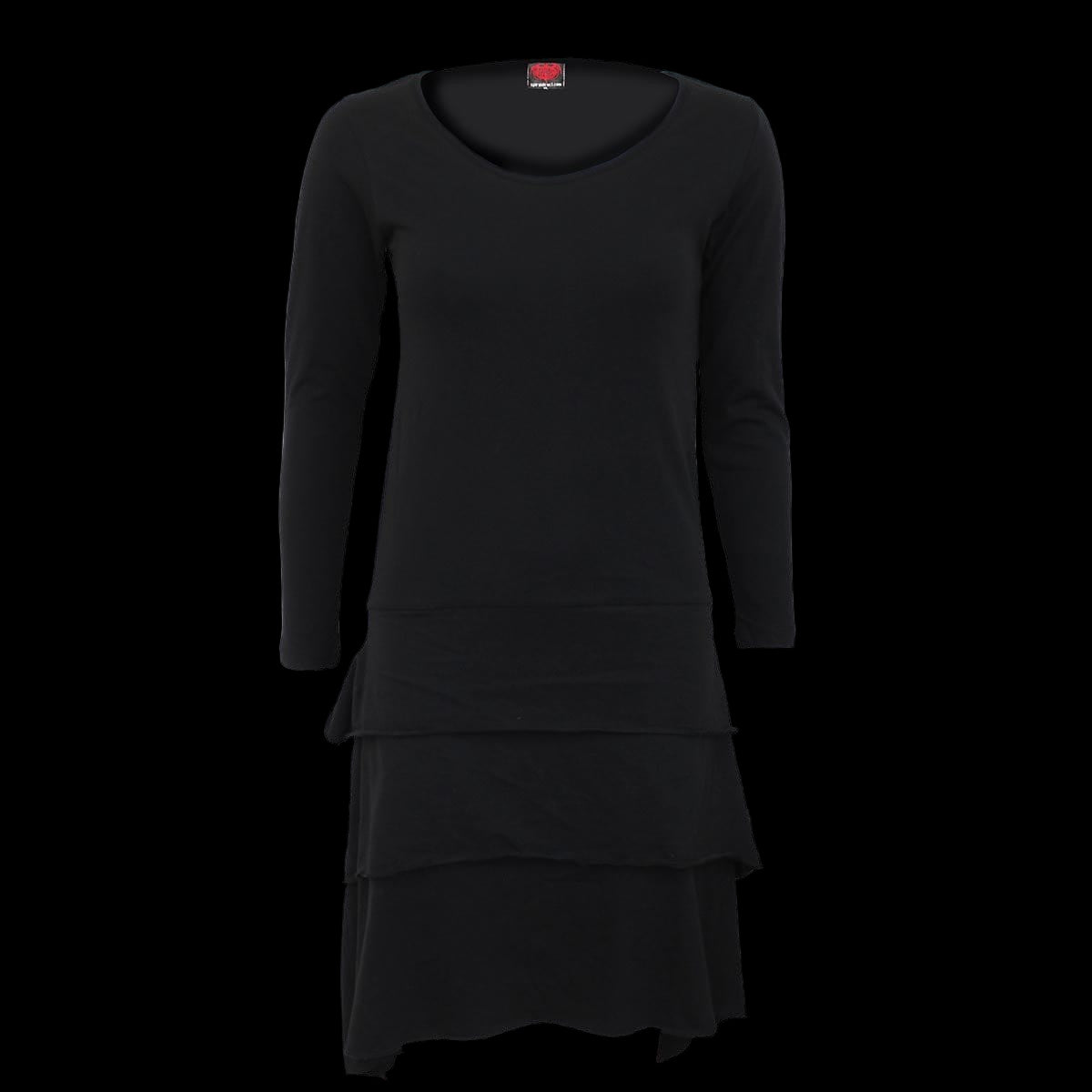 Gothic Rock "Layered Skirt" Long Sleeve Dress - Mainstay Entertainment
