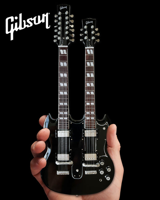 Guns N' Roses "Slash - Gibson 1966 EDS-1275 Aged Doubleneck" Licensed Mini Guitar - Mainstay Entertainment