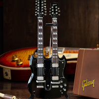 Guns N' Roses "Slash - Gibson 1966 EDS-1275 Aged Doubleneck" Licensed Mini Guitar - Mainstay Entertainment