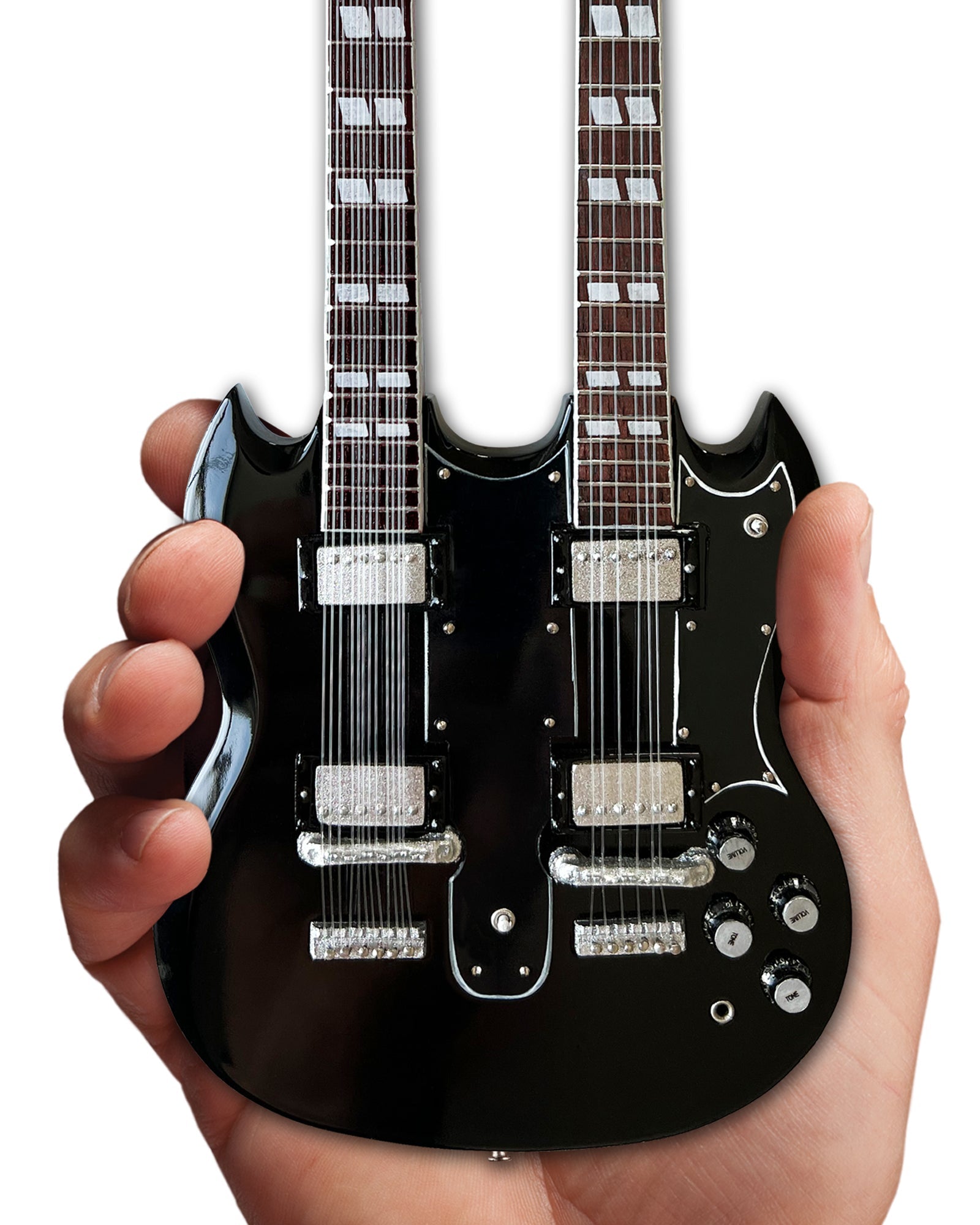 Guns N' Roses "Slash - Gibson 1966 EDS-1275 Aged Doubleneck" Licensed Mini Guitar - Mainstay Entertainment