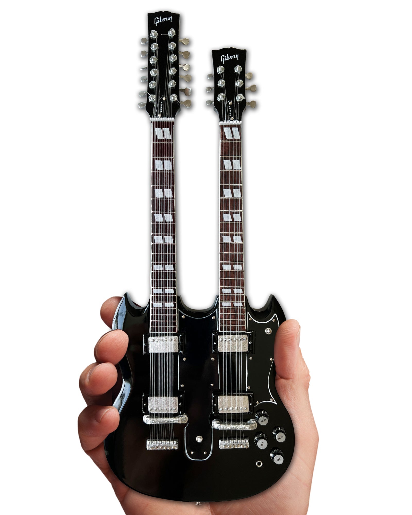 Guns N' Roses "Slash - Gibson 1966 EDS-1275 Aged Doubleneck" Licensed Mini Guitar - Mainstay Entertainment