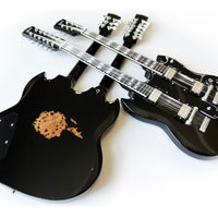 Guns N' Roses "Slash - Gibson 1966 EDS-1275 Aged Doubleneck" Licensed Mini Guitar - Mainstay Entertainment