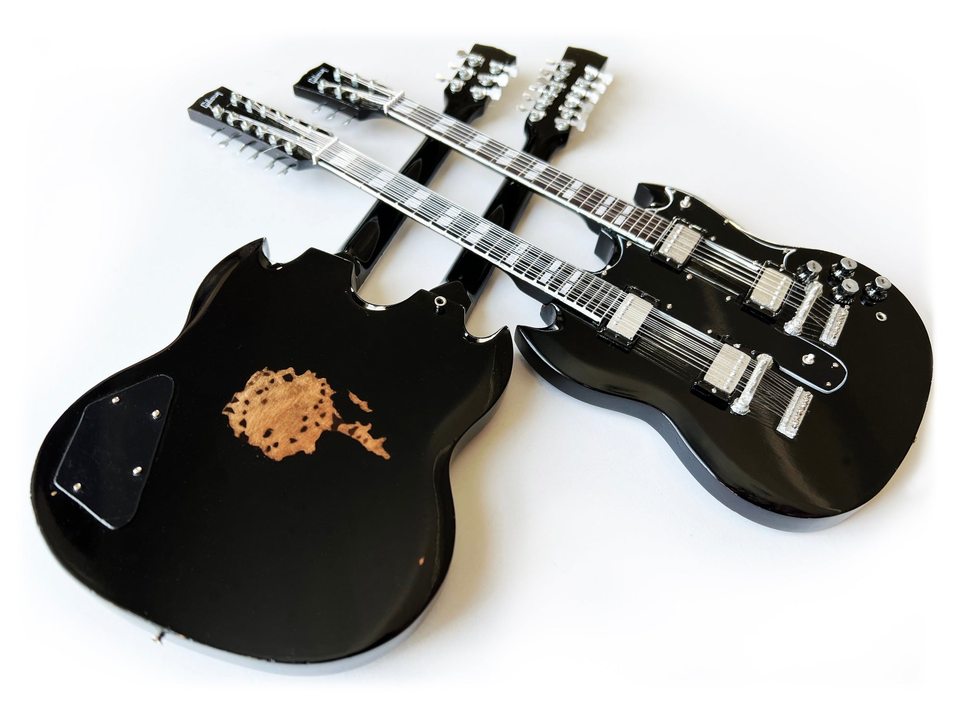 Guns N' Roses "Slash - Gibson 1966 EDS-1275 Aged Doubleneck" Licensed Mini Guitar - Mainstay Entertainment