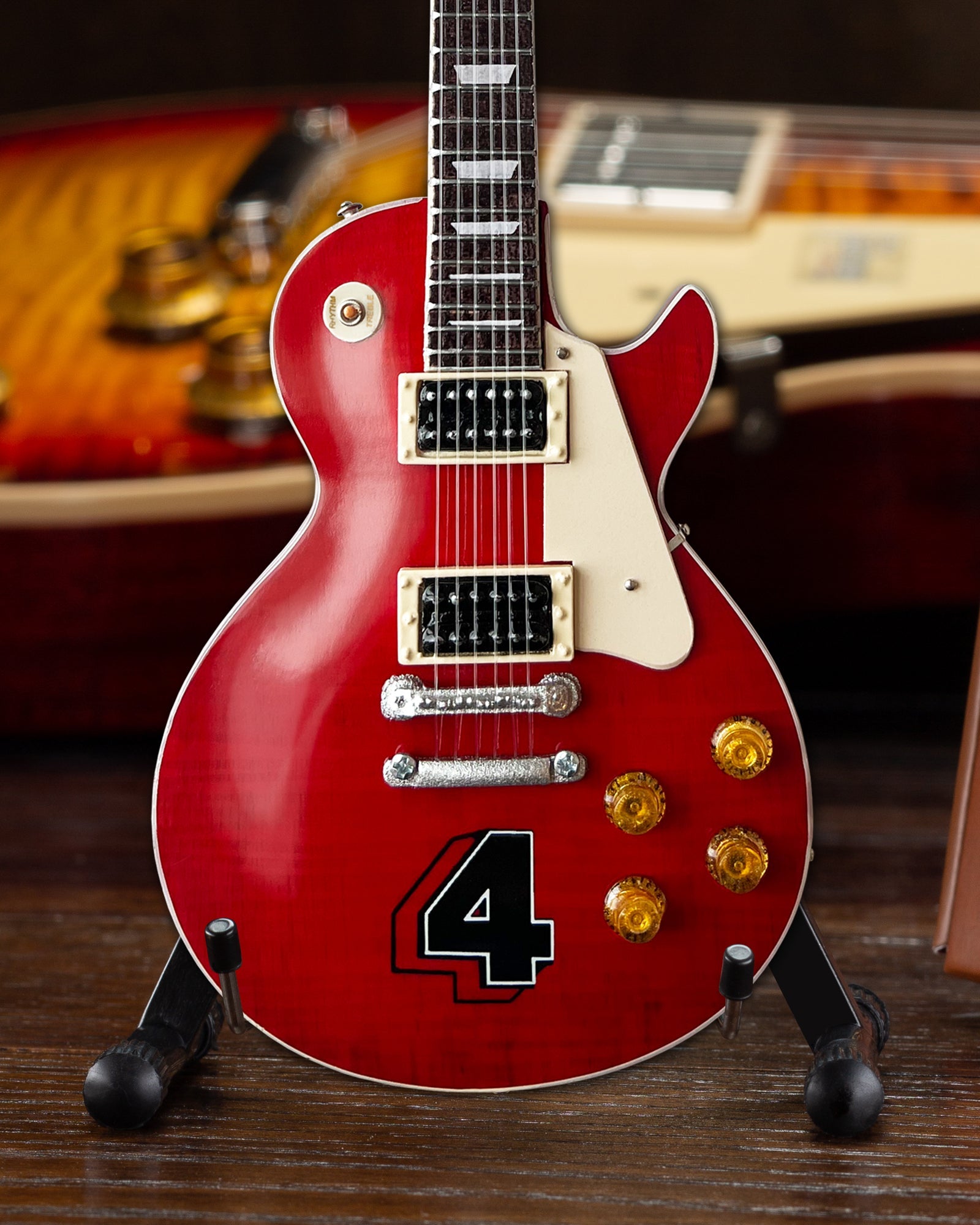 Guns N' Roses "Slash - Gibson Les Paul Standard Translucent Cherry" Limited 4-Album Edition Licensed Mini Guitar - Mainstay Entertainment