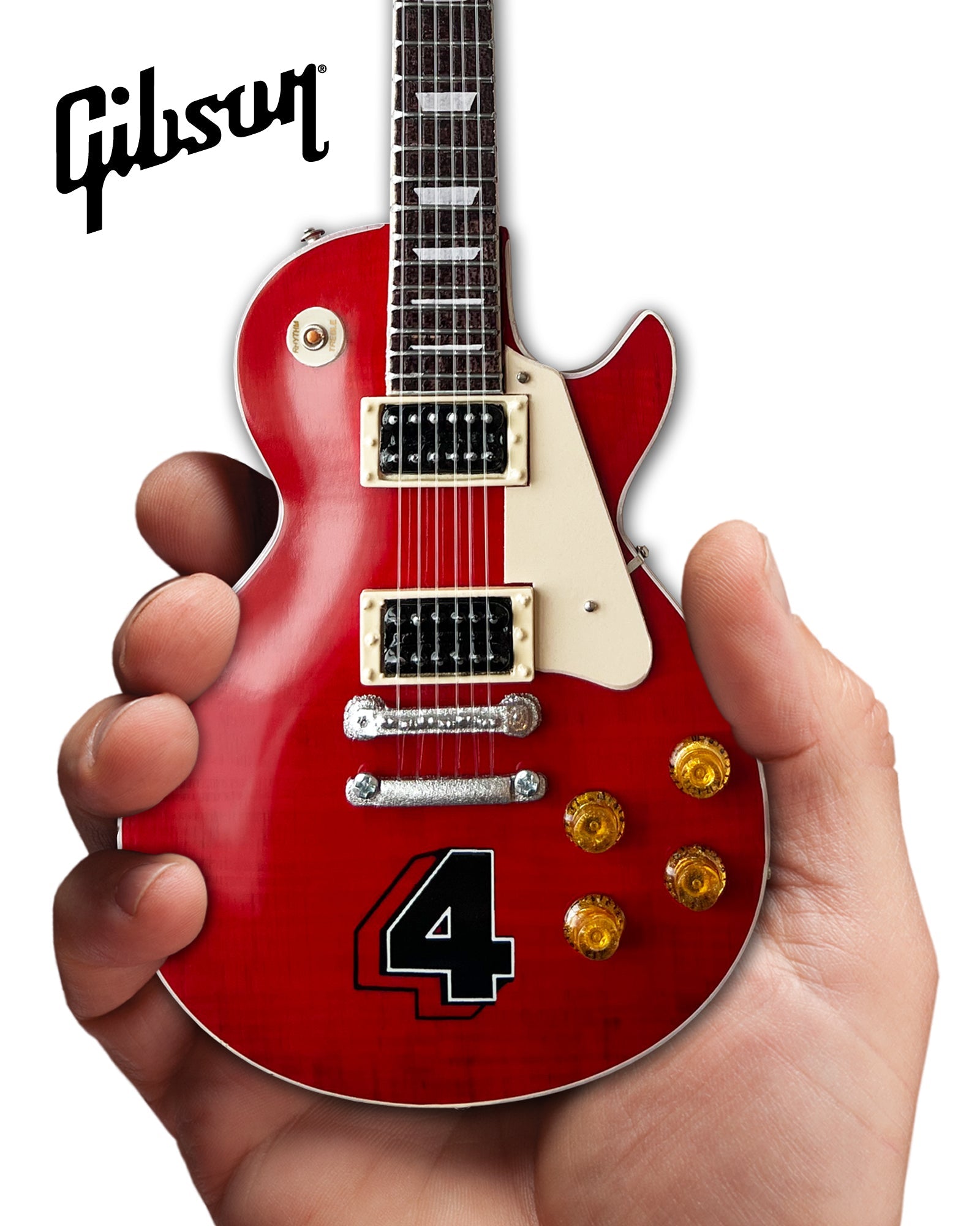 Guns N' Roses "Slash - Gibson Les Paul Standard Translucent Cherry" Limited 4-Album Edition Licensed Mini Guitar - Mainstay Entertainment