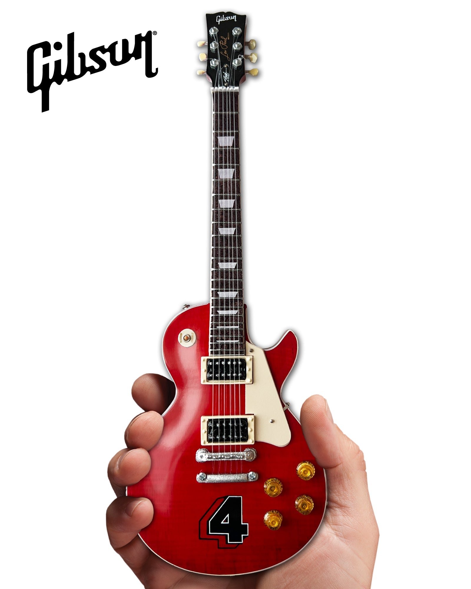 Guns N' Roses "Slash - Gibson Les Paul Standard Translucent Cherry" Limited 4-Album Edition Licensed Mini Guitar - Mainstay Entertainment