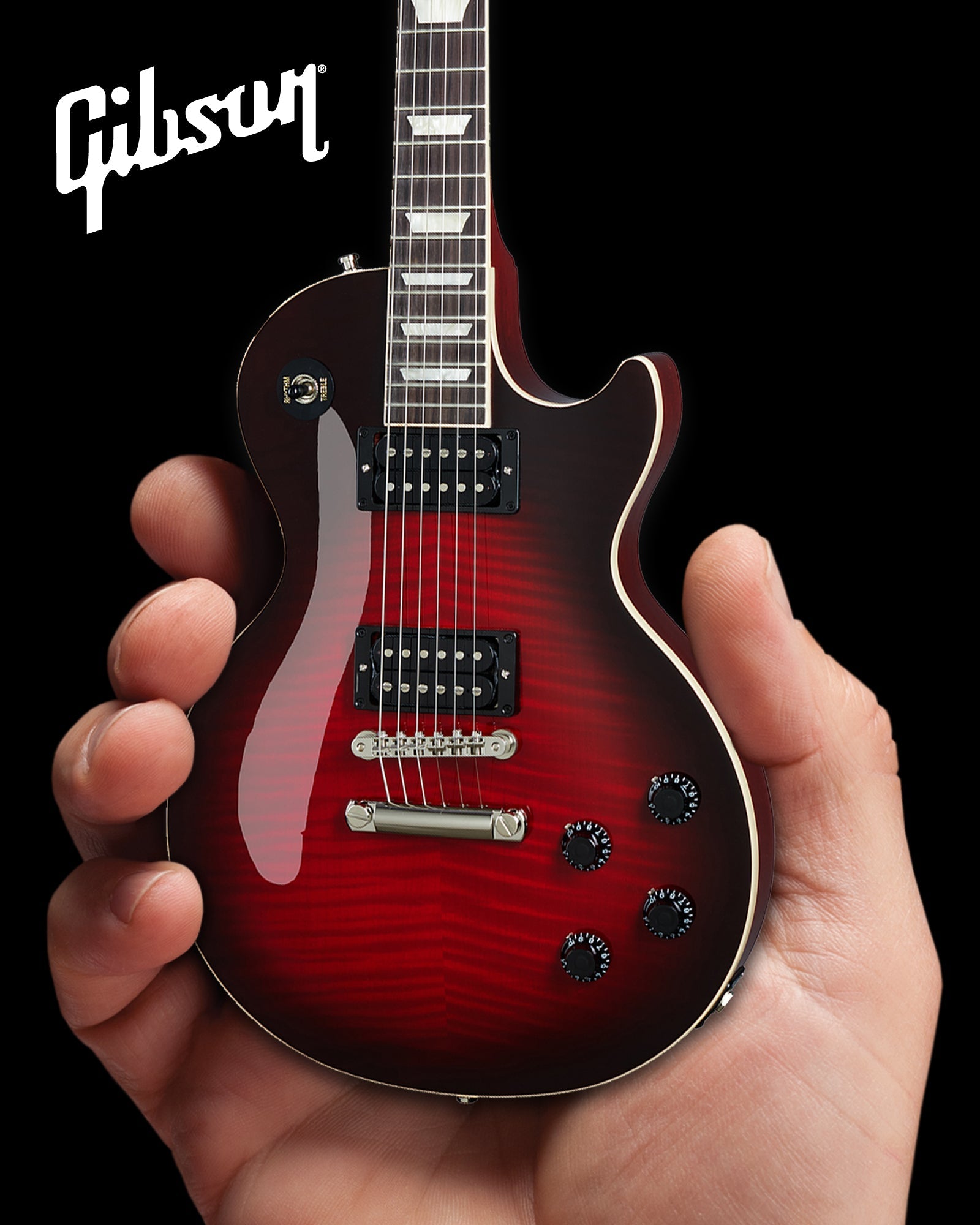 Guns N' Roses "Slash - Gibson Les Paul Standard Vermillion Burst" Licensed Mini Guitar - Mainstay Entertainment