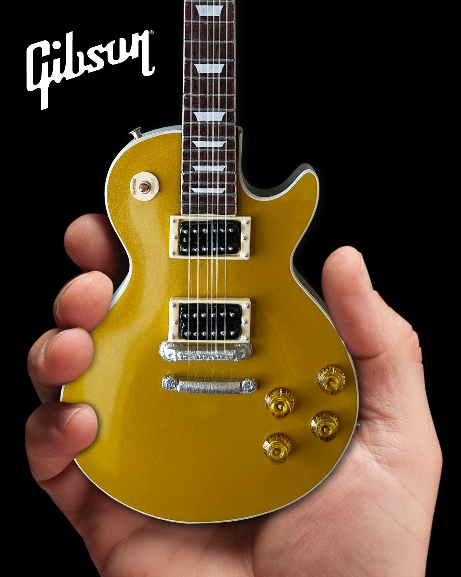 Guns N' Roses "Slash - Gibson Les Paul Standard Victoria Goldtop" Licensed Mini Guitar - Mainstay Entertainment