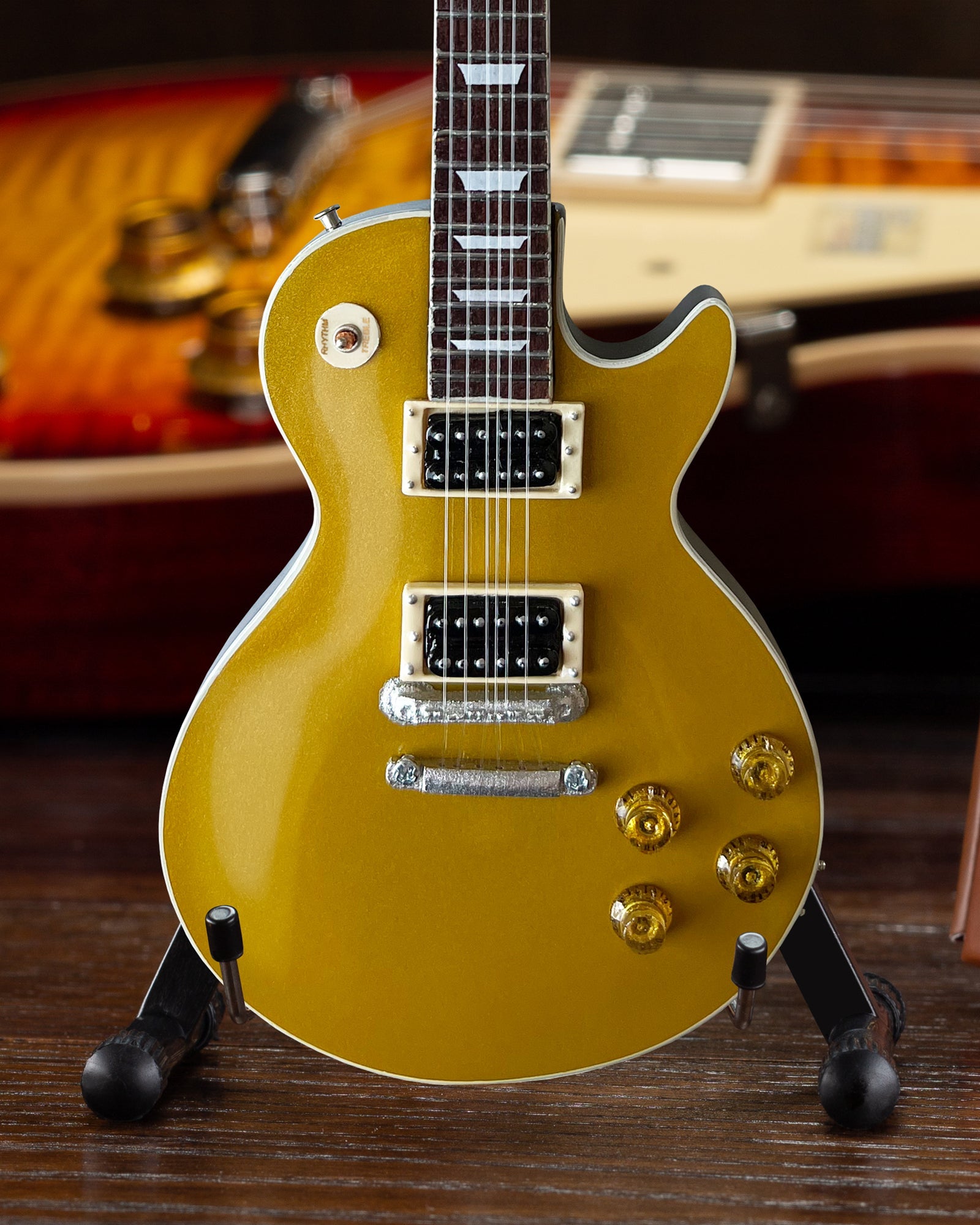 Guns N' Roses "Slash - Gibson Les Paul Standard Victoria Goldtop" Licensed Mini Guitar - Mainstay Entertainment