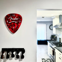 Fender Guitar Pick Wall Clock x Red Pluginz Keychains