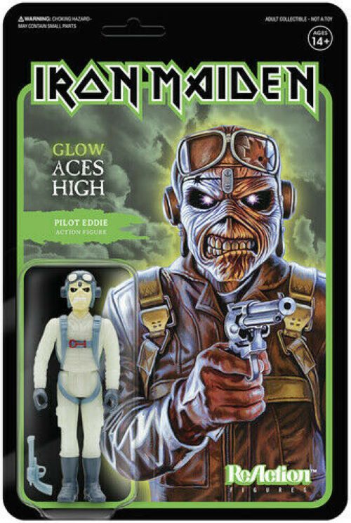 Iron Maiden Reaction Figure Glow Aces High Eddie Exclusive Rock Movie Heroes