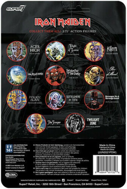 Iron Maiden Reaction Figure Glow Aces High Eddie Exclusive Rock Movie Heroes