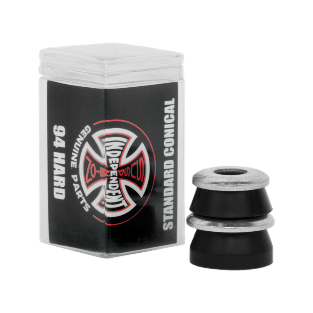 Independent "Standard Conical" [Hard 94a Black] Skateboard Truck Bushings - Mainstay Entertainment