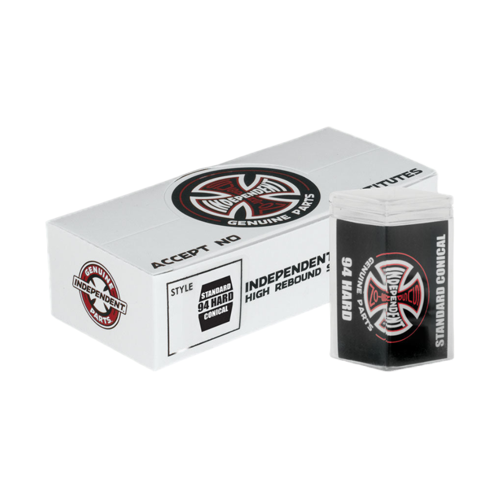 Independent "Standard Conical" [Hard 94a Black] Skateboard Truck Bushings - Mainstay Entertainment
