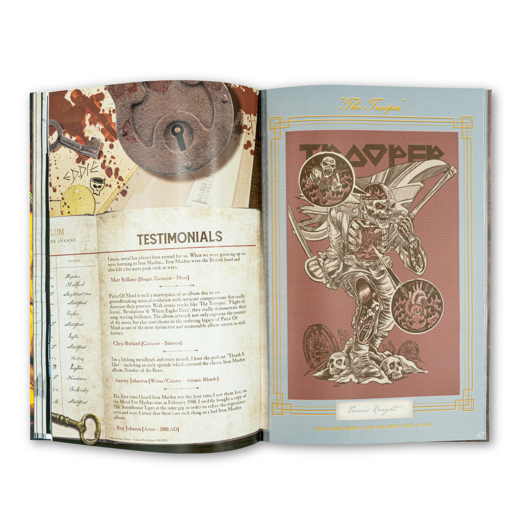 Iron Maiden "Piece Of Mind" Deluxe Hard Cover Book Edition