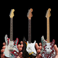 Jimi Hendrix "Fender™ Stratocaster™" Set of 3 Licensed Mini Guitars - Mainstay Entertainment