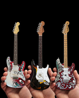 Jimi Hendrix "Fender™ Stratocaster™" Set of 3 Licensed Mini Guitars - Mainstay Entertainment