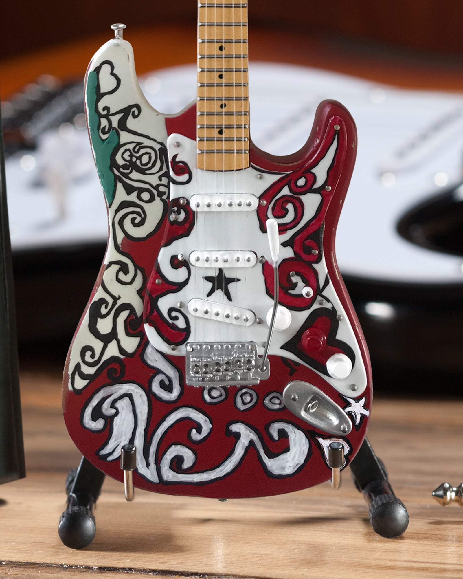 Jimi Hendrix "Fender™ Stratocaster™" Set of 3 Licensed Mini Guitars - Mainstay Entertainment
