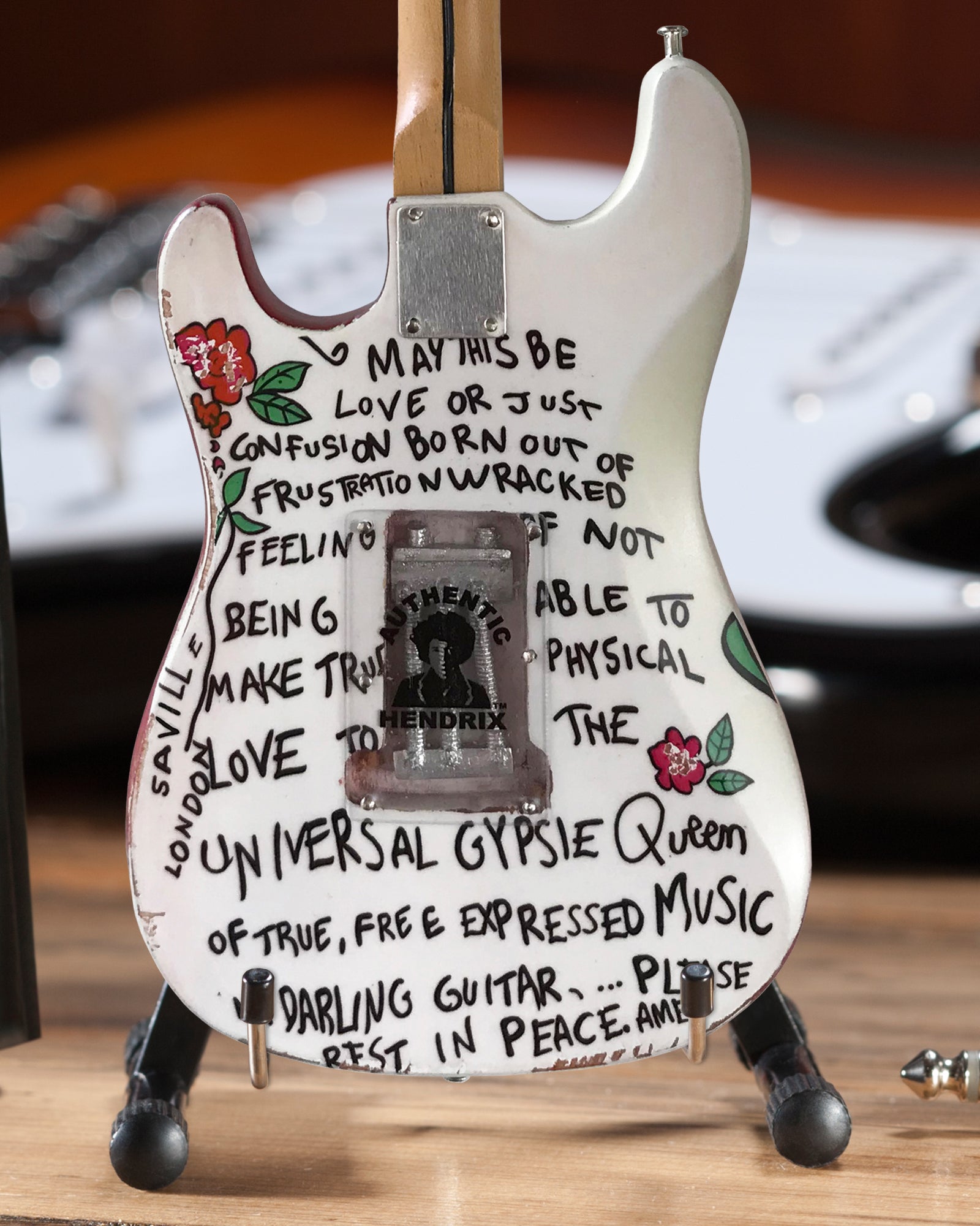 Jimi Hendrix "Fender™ Stratocaster™" Set of 3 Licensed Mini Guitars - Mainstay Entertainment