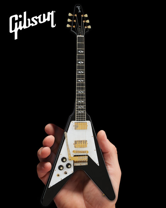 Jimi Hendrix™ "Gibson 1969 Left-Handed Flying V Ebony Finish" Licensed Mini Guitar - Mainstay Entertainment