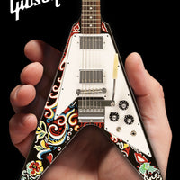 Jimi Hendrix™ "Gibson Psychedelic Flying V" Licensed Mini Guitar - Mainstay Entertainment