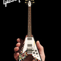 Jimi Hendrix™ "Gibson Psychedelic Flying V" Licensed Mini Guitar - Mainstay Entertainment