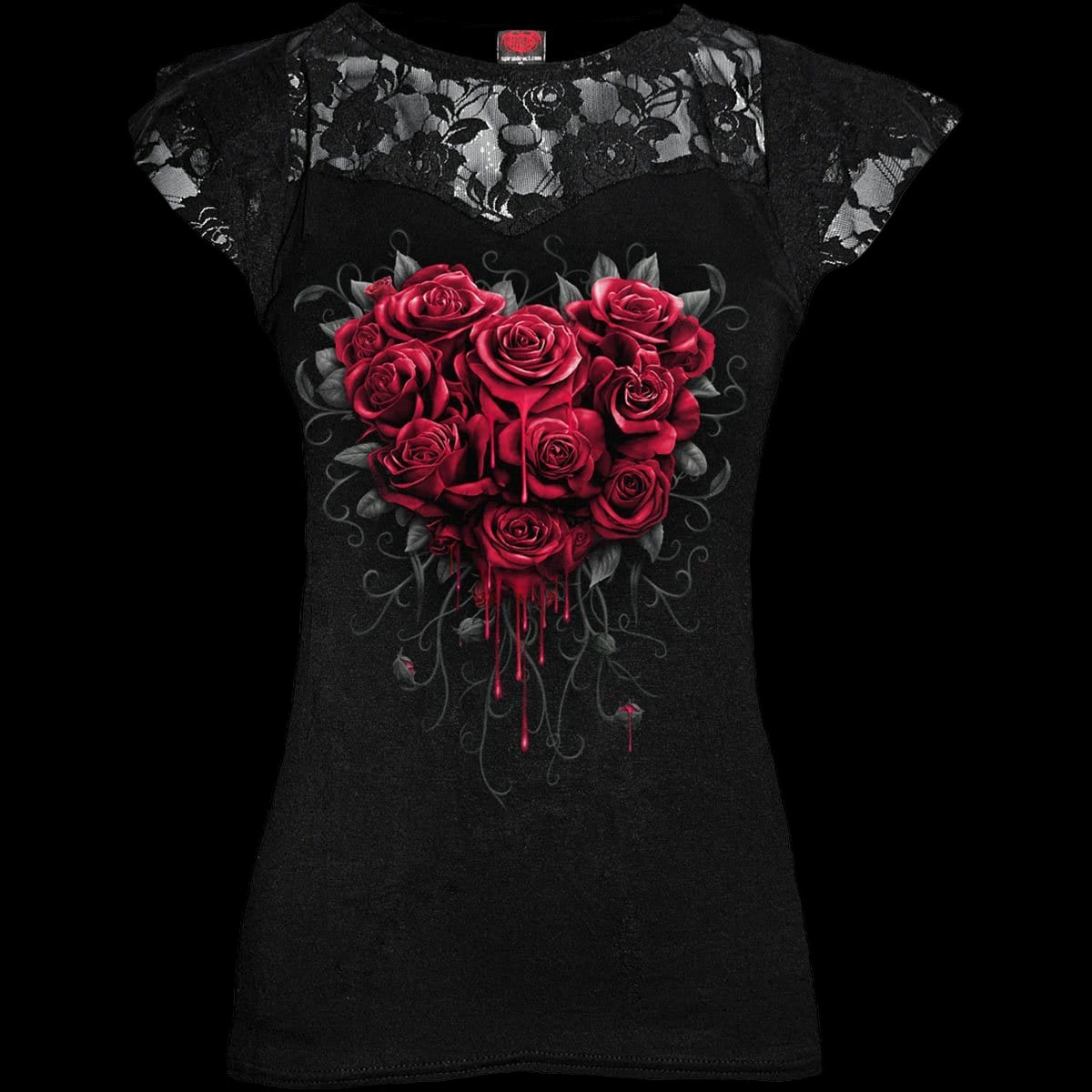 Bleeding Heart "Lace Layered Cap Sleeve" Tank