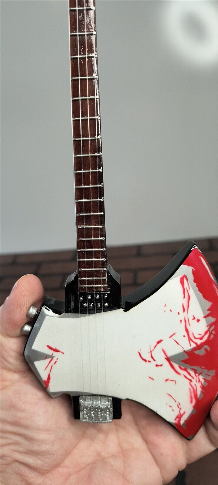 Kiss "Gene Simmons - Bloody Bass" Licensed Mini Guitar - Mainstay Entertainment