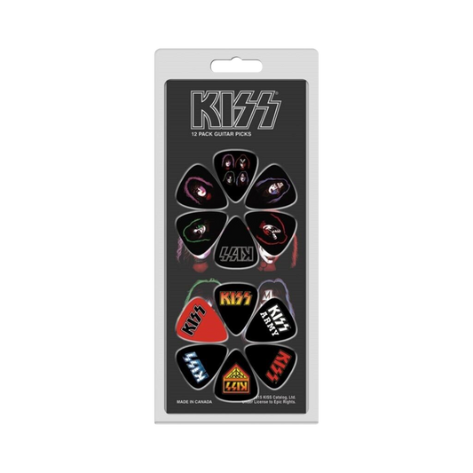 Kiss "Logo & Solo Album" Set of 12 Licensed Guitar Picks - Mainstay Entertainment