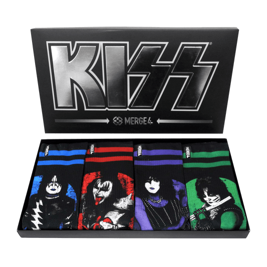 Kiss "Merge4 Collection LTD" Crew Socks Box Set (4 Pairs) - Mainstay Entertainment