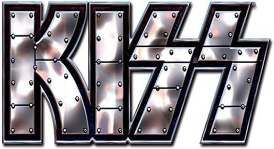 KISS Stud Band Logo - Metal Lapel Pin Rock Movie Heroes