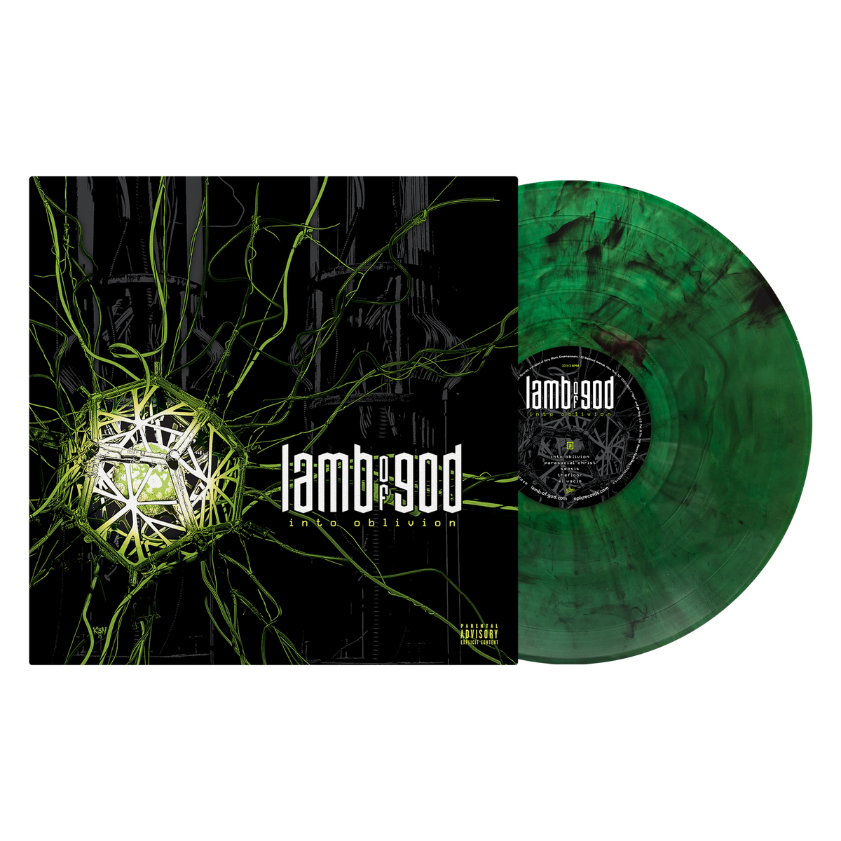 LAMB OF GOD 'INTO OBLIVION' LP (Exclusive – Green Smoke Vinyl) Revolver Magazine