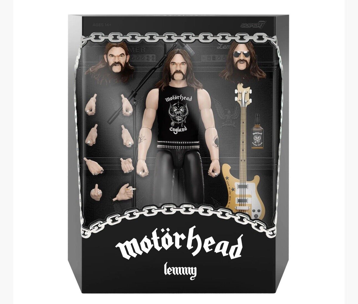 Motorhead Ultimates Lemmy Kilmister 7 Inch Action Figure Rock Movie Heroes