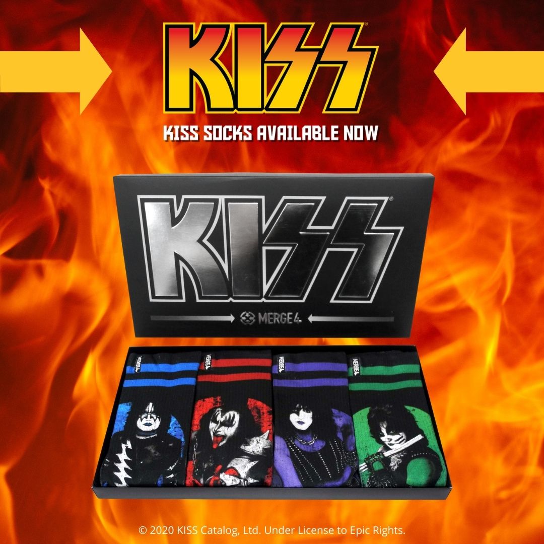 Kiss "Merge4 Collection LTD" Crew Socks Box Set (4 Pairs)