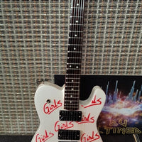 Mötley Crüe "Mick Mars - Girls, Girls, Girls" White Licensed Mini Guitar - Mainstay Entertainment