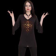 Dripping Gold "V Neck Goth Sleeve" Long Sleeve Shirt