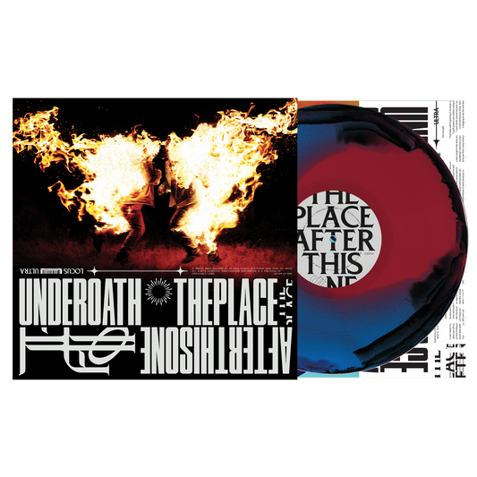 Underoath "The Place After This One" Black + Blue Red Swirl Vinyl