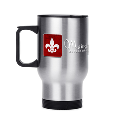 Mainstay Entertainment "Fleur de Lis Logo" 14 oz. Travel Mug