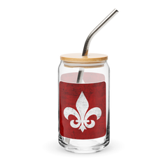 Mainstay Entertainment "Fleur de Lis" Can-Shaped Glass