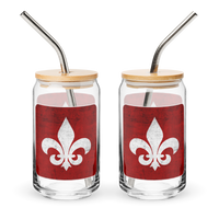 Mainstay Entertainment "Fleur de Lis" Can-Shaped Glass - Mainstay Entertainment