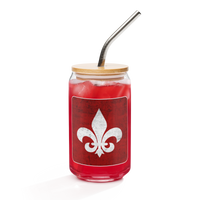 Mainstay Entertainment "Fleur de Lis" Can-Shaped Glass - Mainstay Entertainment