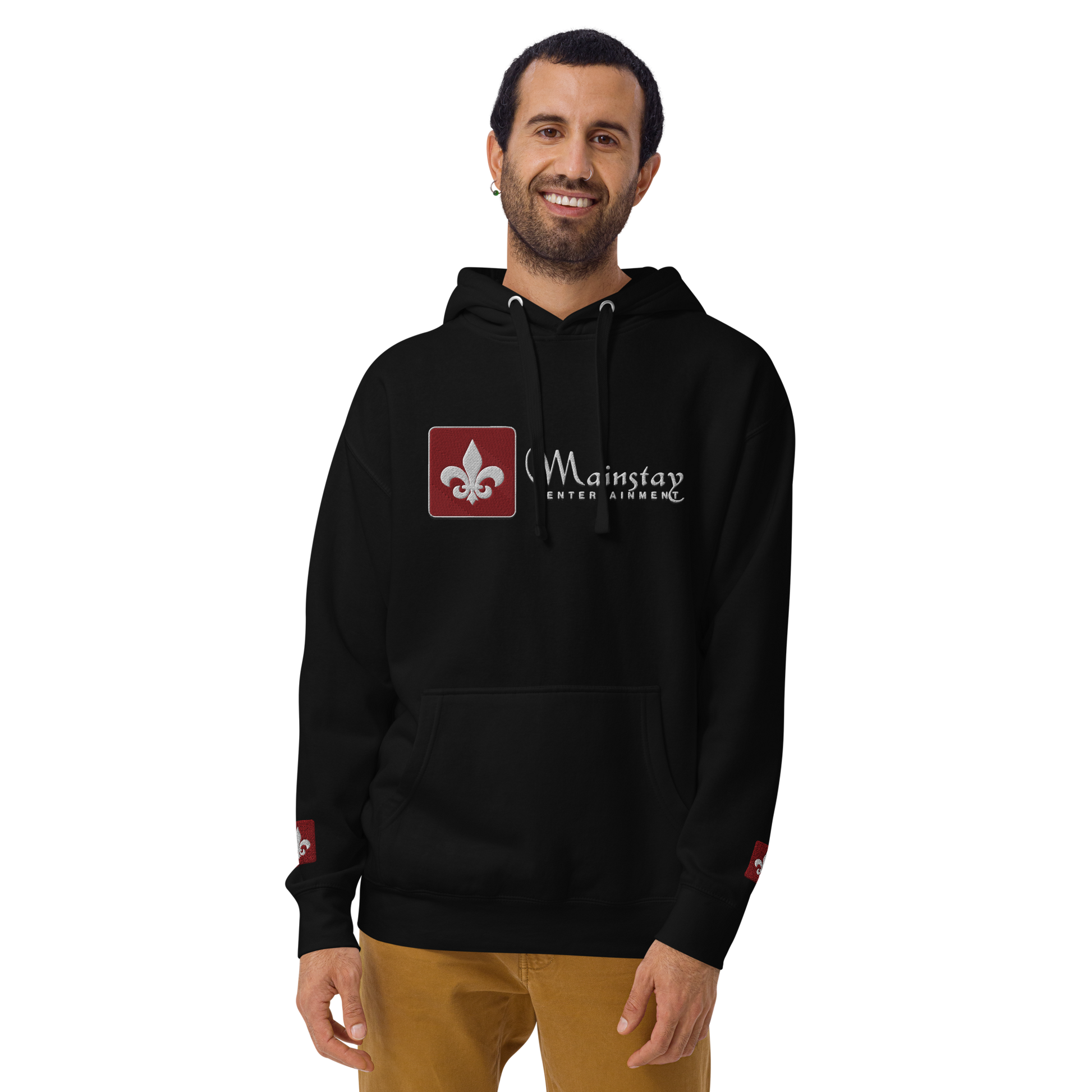 Mainstay Entertainment "Fleur de Lis Logo" Embroidered Pullover Hoodie - Mainstay Entertainment